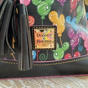 RARE Disney Dooney & Burke 10th Anniversary Bucket Drawstring Tote Bag